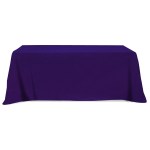 Flat Poly/cotton 3-sided Table Cover - Fits 8' Standard Table - 0XTFL38 red Flat Poly/cotton 3-sided Table Cover - Fits 8' Standard Table - 0XTFL38 red