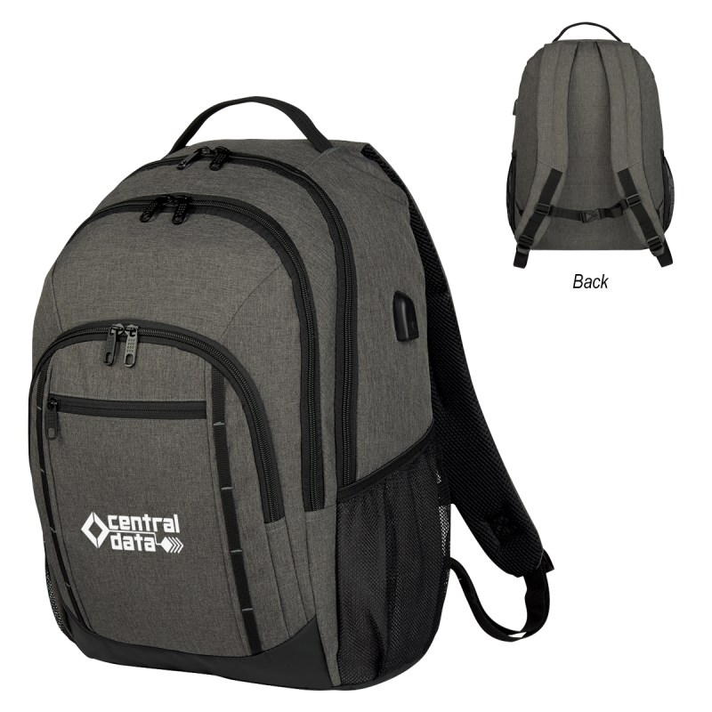 Reagan Heathered Laptop Backpack 1 Reagan Heathered Laptop Backpack 1