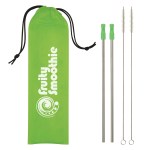2-pack Stainless Steel Straw Kit - 5215 ORN Blank 2-pack Stainless Steel Straw Kit - 5215 ORN Blank