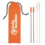 2-pack Stainless Steel Straw Kit - 5215 RED Blank 2-pack Stainless Steel Straw Kit - 5215 RED Blank