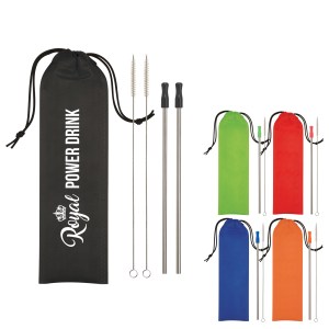 2-pack Stainless Steel Straw Kit 1 2-pack Stainless Steel Straw Kit 1