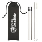 2-pack Stainless Steel Straw Kit - 5215 BLK Silkscreen 2-pack Stainless Steel Straw Kit - 5215 BLK Silkscreen