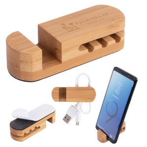 Bamboo Desktop Cable Organizer 1 Bamboo Desktop Cable Organizer 1
