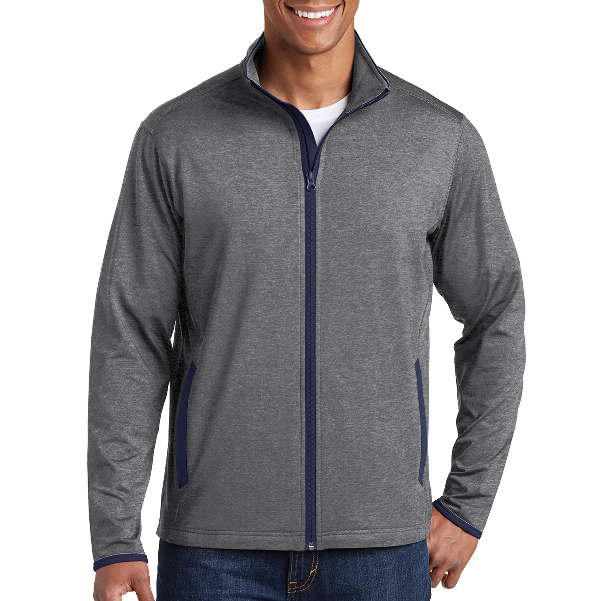 Sport-tek® Sport-wick® Stretch Contrast Full-zip Jacket 1