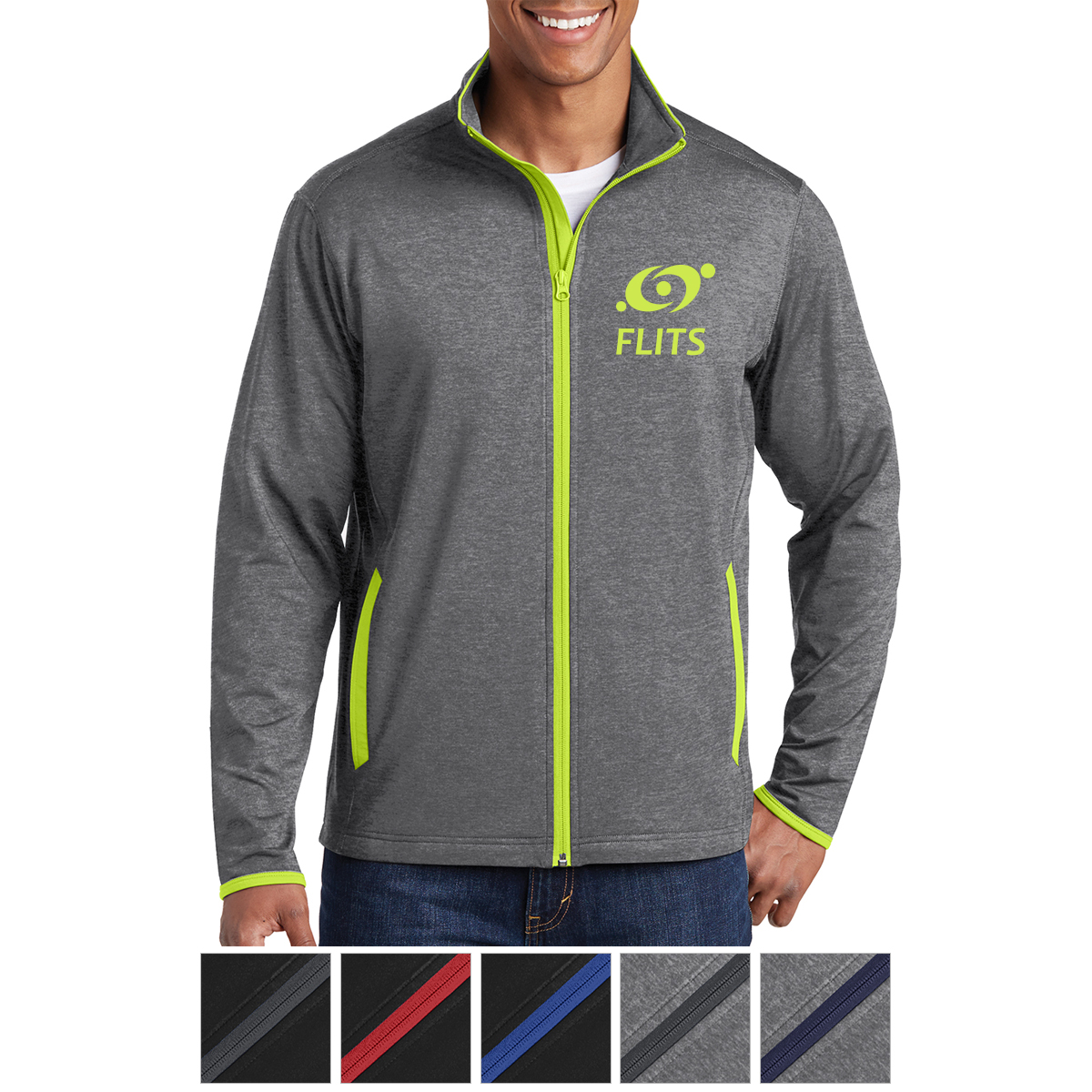 Sport-tek® Sport-wick® Stretch Contrast Full-zip Jacket 1