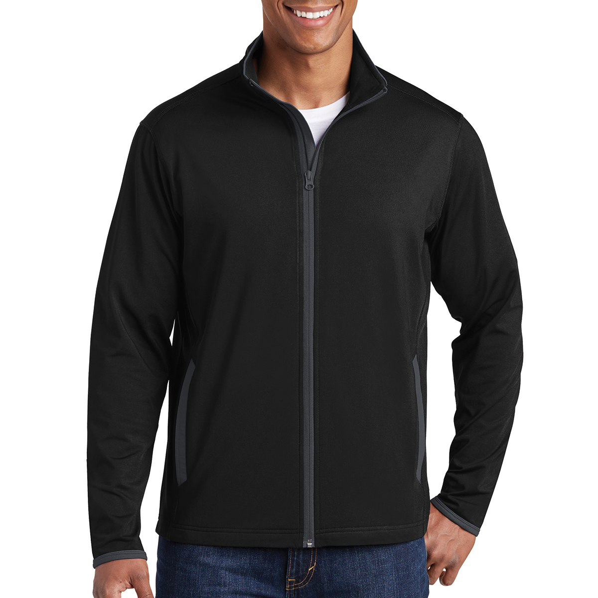 Sport-tek® Sport-wick® Stretch Contrast Full-zip Jacket 1