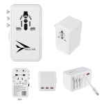 35w International Travel Adapter & Charging Cable - 25641 WHT Silkscreen 35w International Travel Adapter & Charging Cable - 25641 WHT Silkscreen