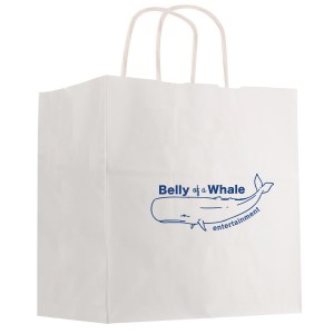Kraft Paper White Shopping Bag - 10" X 13" 1 Kraft Paper White Shopping Bag - 10" X 13" 1