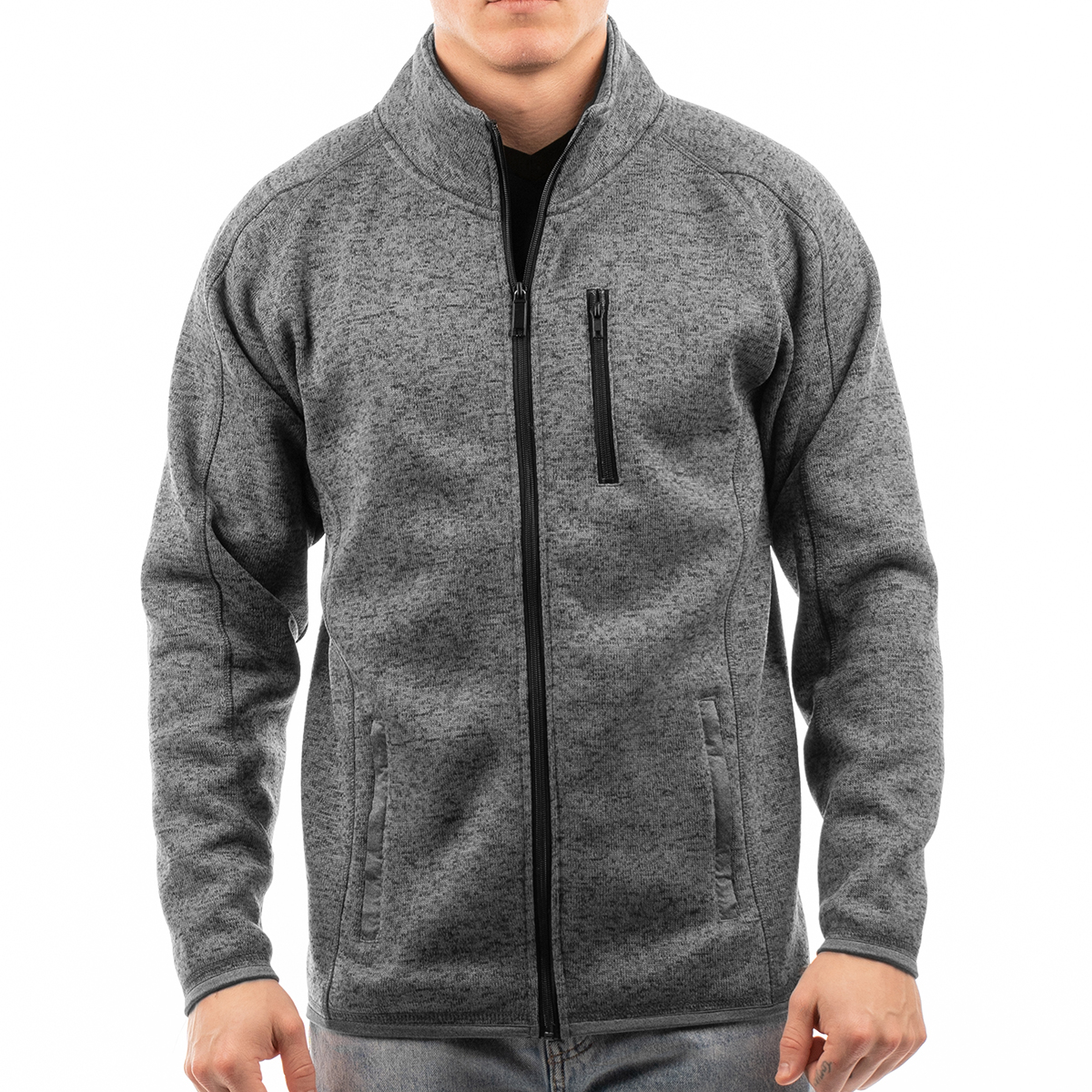 Burnside Men%27s Sweater Knit Jacket 1