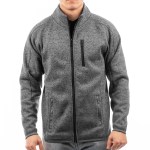 Burnside Men's Sweater Knit Jacket - BU3901 Heather Grey Burnside Men's Sweater Knit Jacket - BU3901 Heather Grey
