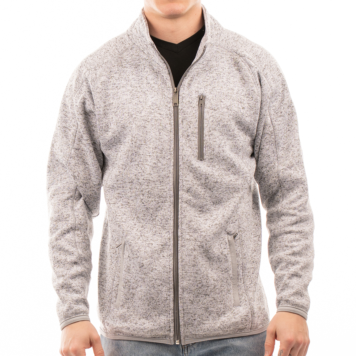 Burnside Men%27s Sweater Knit Jacket 1