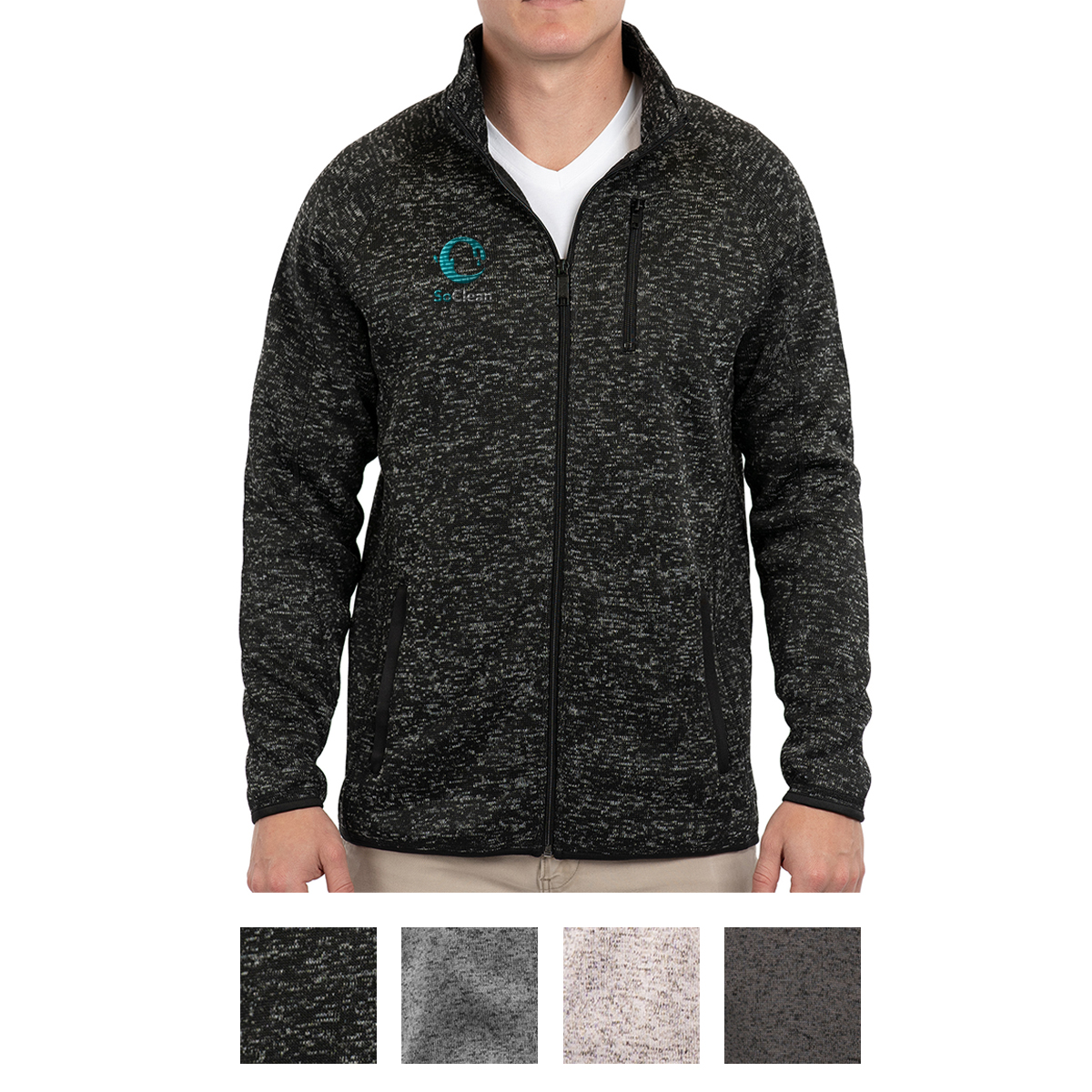 Burnside Men%27s Sweater Knit Jacket 1