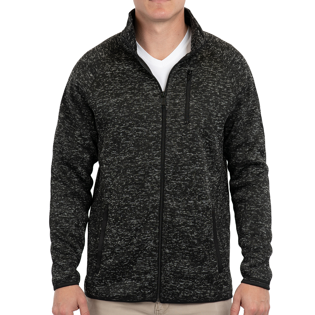 Burnside Men%27s Sweater Knit Jacket 1