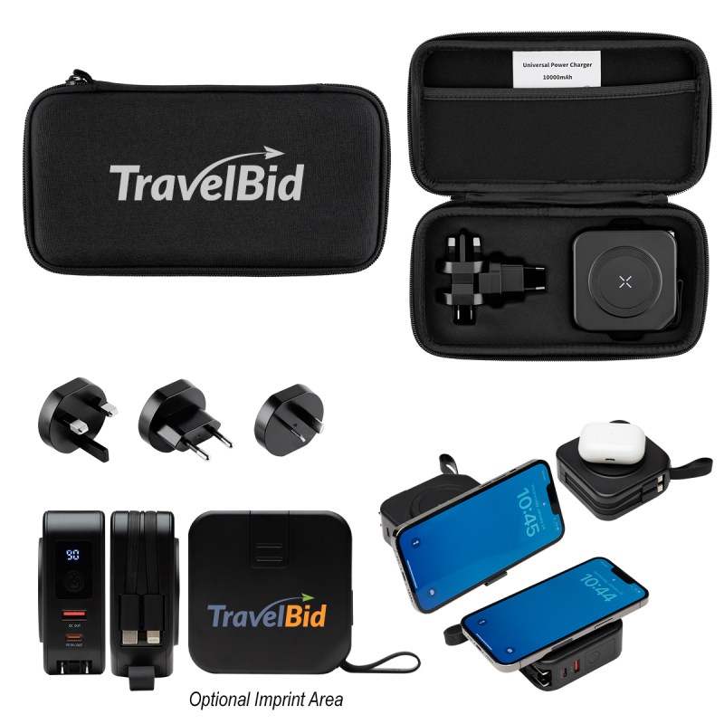 10,000 Mah Power Bank & Charger With International Adapters 1 10,000 Mah Power Bank & Charger With International Adapters 1