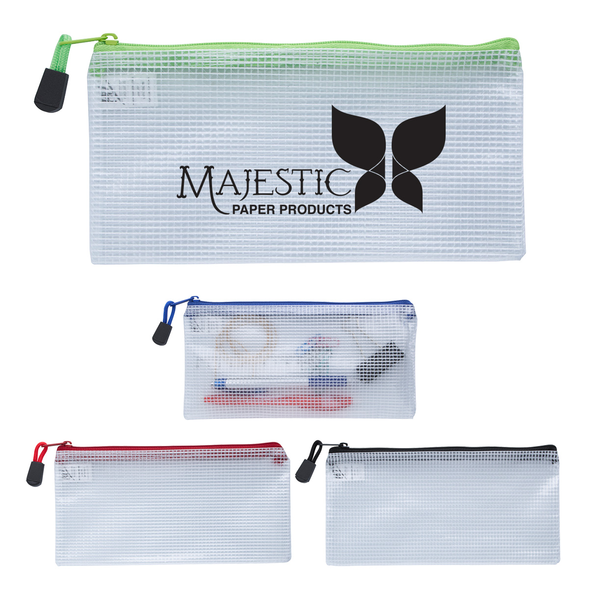 Clear Zippered Pencil Pouch 1