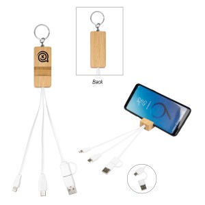Bamboo Phone Holder Keyring With Charging Cables 1 Bamboo Phone Holder Keyring With Charging Cables 1