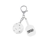 Pickleball Keychain - 20124 WHT Padprint Pickleball Keychain - 20124 WHT Padprint