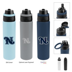 32 Oz. Pop Sip & Chug Recycled Single Wall Stainless Steel Bottle 1 32 Oz. Pop Sip & Chug Recycled Single Wall Stainless Steel Bottle 1
