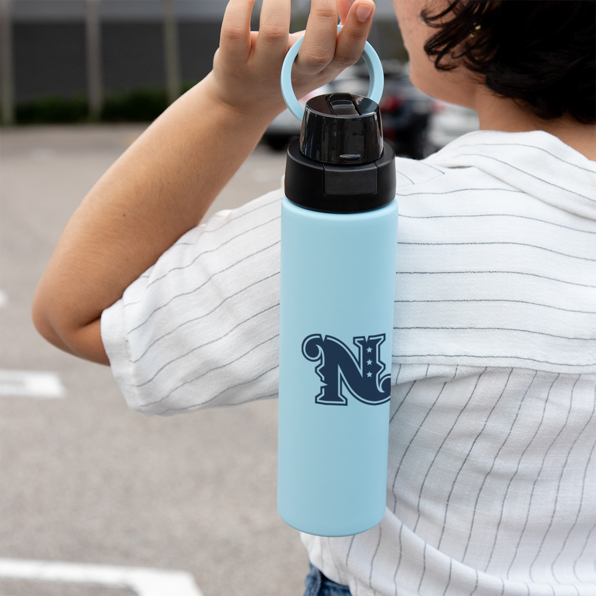 32 Oz. Pop Sip & Chug Recycled Single Wall Stainless Steel Bottle 1