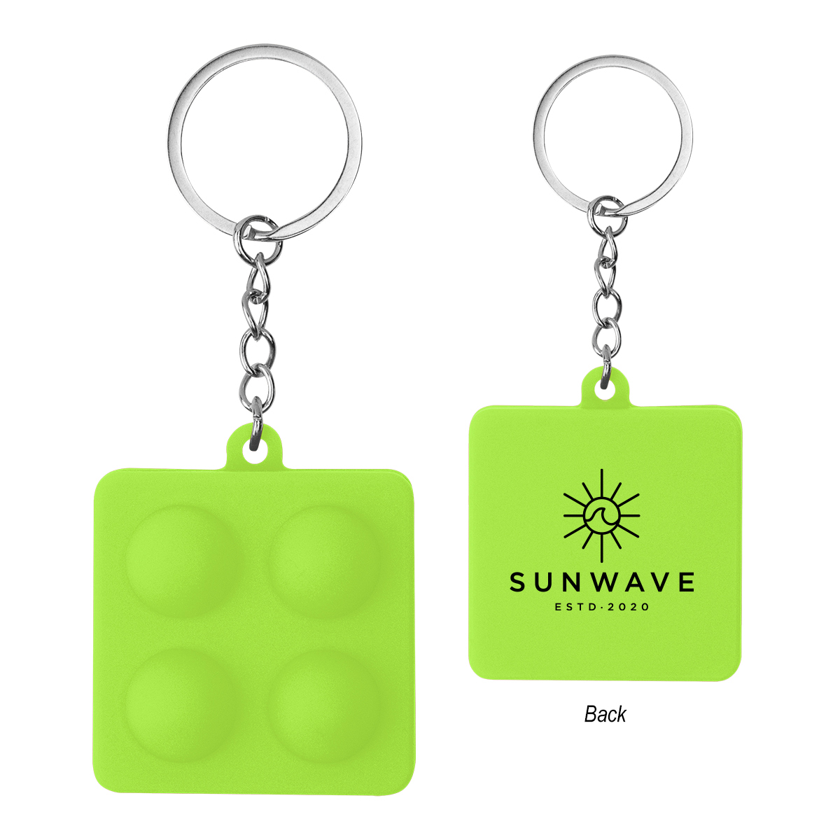 Push Pop Square Stress Reliever Keychain 1