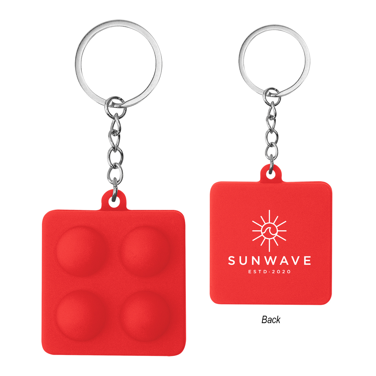 Push Pop Square Stress Reliever Keychain 1