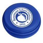 Round Zippered Electronics Travel Case - 2856 BLU Padprint Round Zippered Electronics Travel Case - 2856 BLU Padprint
