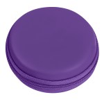 Round Zippered Electronics Travel Case - 2856 WHT Blank Round Zippered Electronics Travel Case - 2856 WHT Blank
