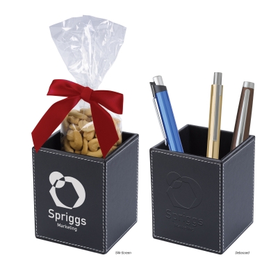 Faux Leather Pen Cup Set 1