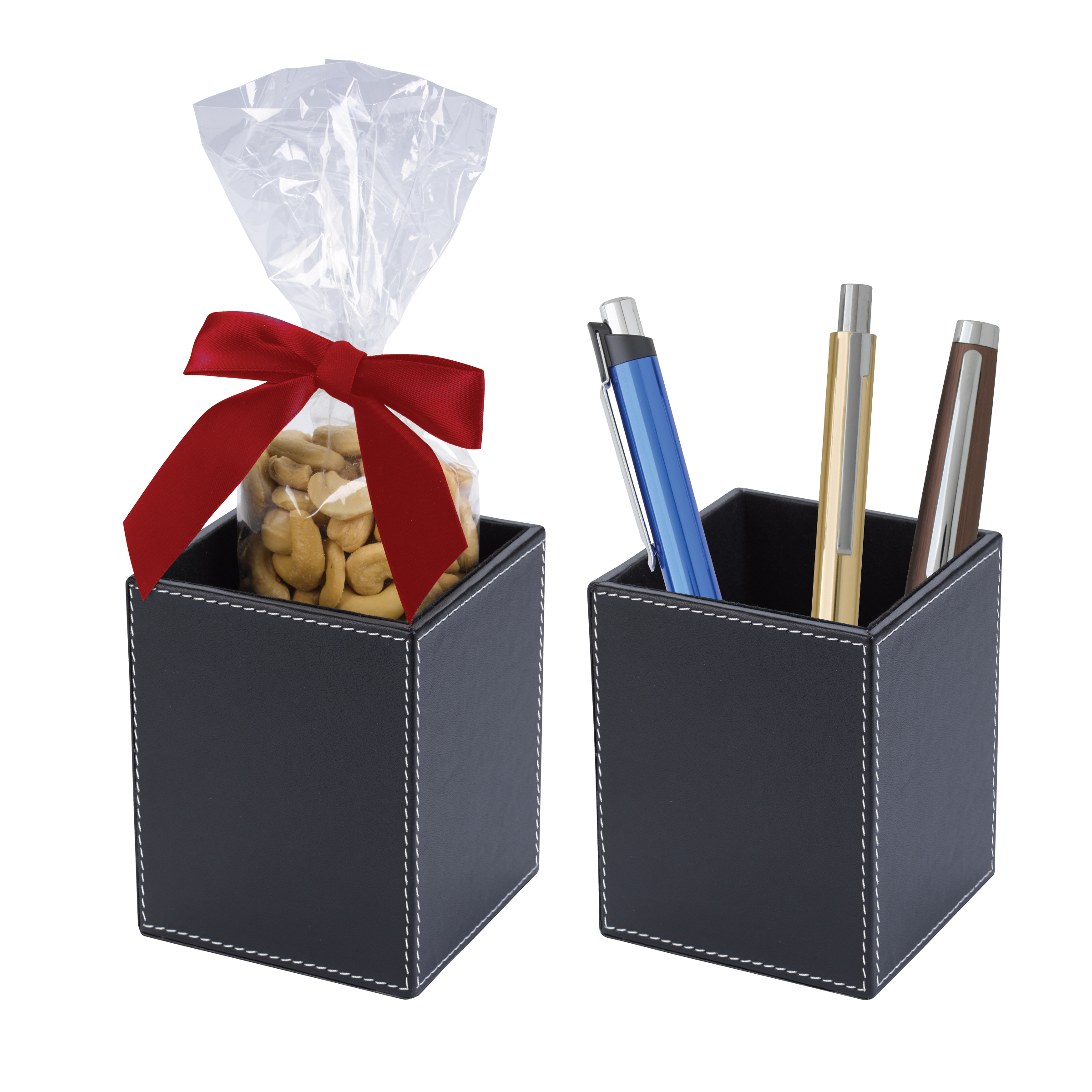 Faux Leather Pen Cup Set 1