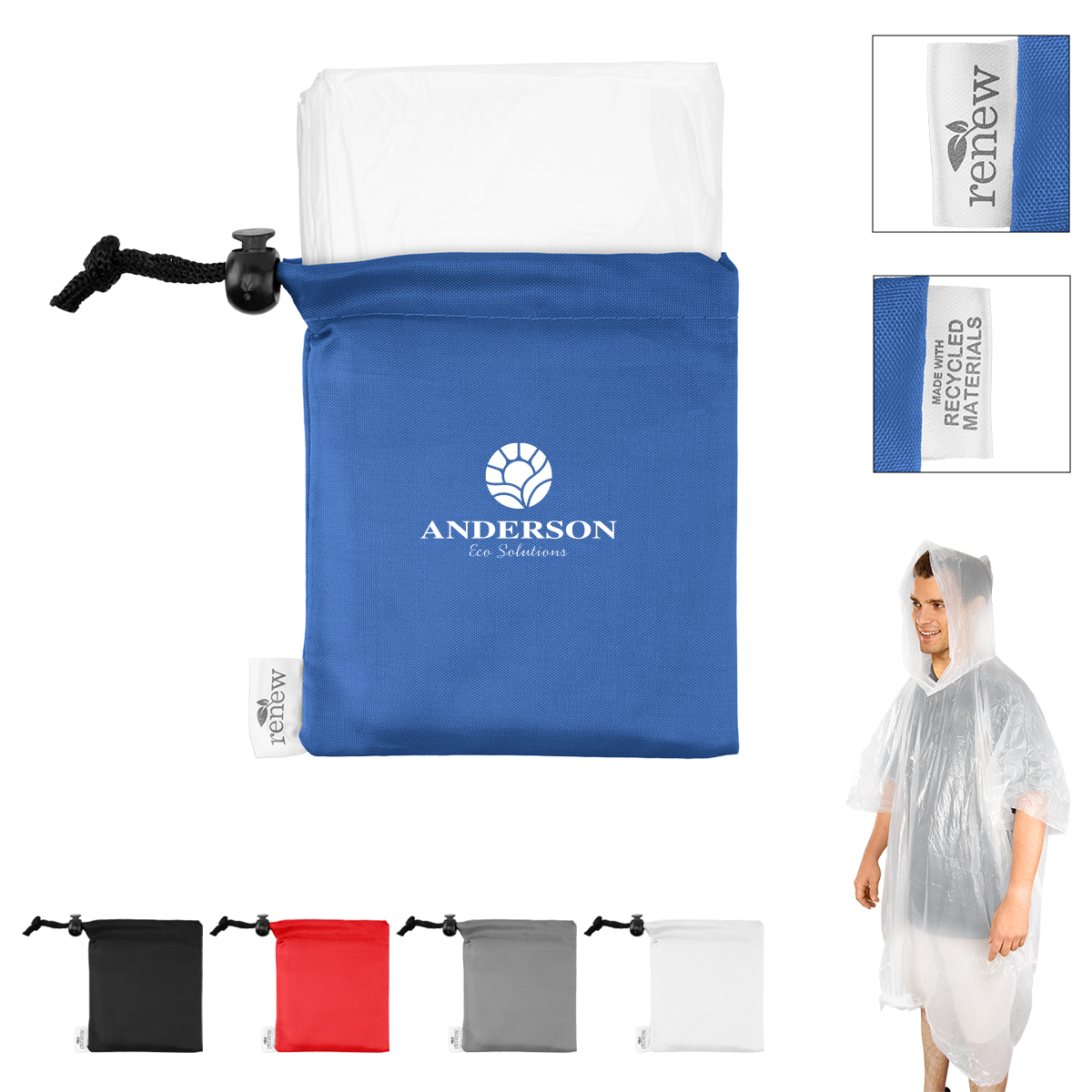 Pe Poncho With Rpet Pouch 1