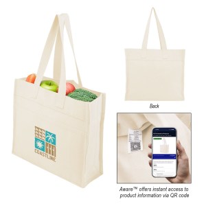 Aware™ 4 Oz. Recycled Cotton Tote Bag 1 Aware™ 4 Oz. Recycled Cotton Tote Bag 1