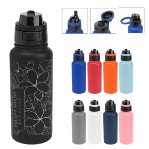 32 Oz. Full Laser Pop Sip & Chug Recycled Stainless Steel Bottle 1 32 Oz. Full Laser Pop Sip & Chug Recycled Stainless Steel Bottle 1