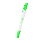 Dual Tip Highlighter - 12070 WHTGRN Silkscreen Dual Tip Highlighter - 12070 WHTGRN Silkscreen