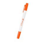 Dual Tip Highlighter - 12070 WHTORN Silkscreen Dual Tip Highlighter - 12070 WHTORN Silkscreen