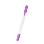 Dual Tip Highlighter - 12070 WHTPUR Front Dual Tip Highlighter - 12070 WHTPUR Front