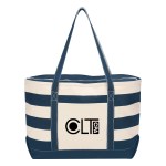 Cotton Canvas Nautical Tote Bag - 3240 NATNAV Silkscreen Cotton Canvas Nautical Tote Bag - 3240 NATNAV Silkscreen