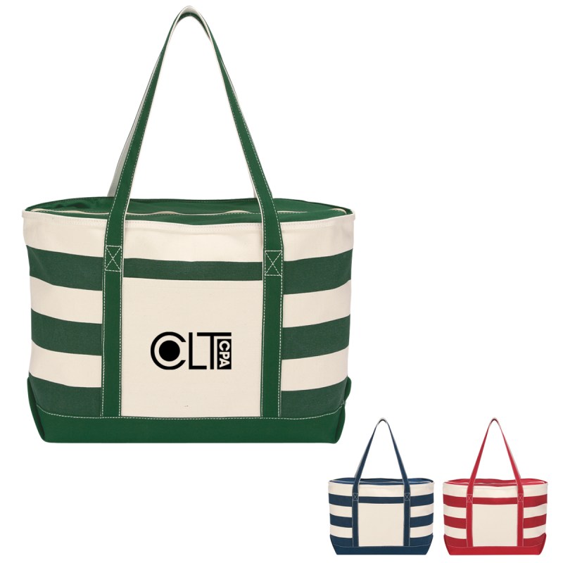 Cotton Canvas Nautical Tote Bag 1 Cotton Canvas Nautical Tote Bag 1