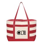 Cotton Canvas Nautical Tote Bag - 3240 NATRED Silkscreen Cotton Canvas Nautical Tote Bag - 3240 NATRED Silkscreen