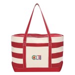 Cotton Canvas Nautical Tote Bag - 3240 NATRED Embroidery Cotton Canvas Nautical Tote Bag - 3240 NATRED Embroidery