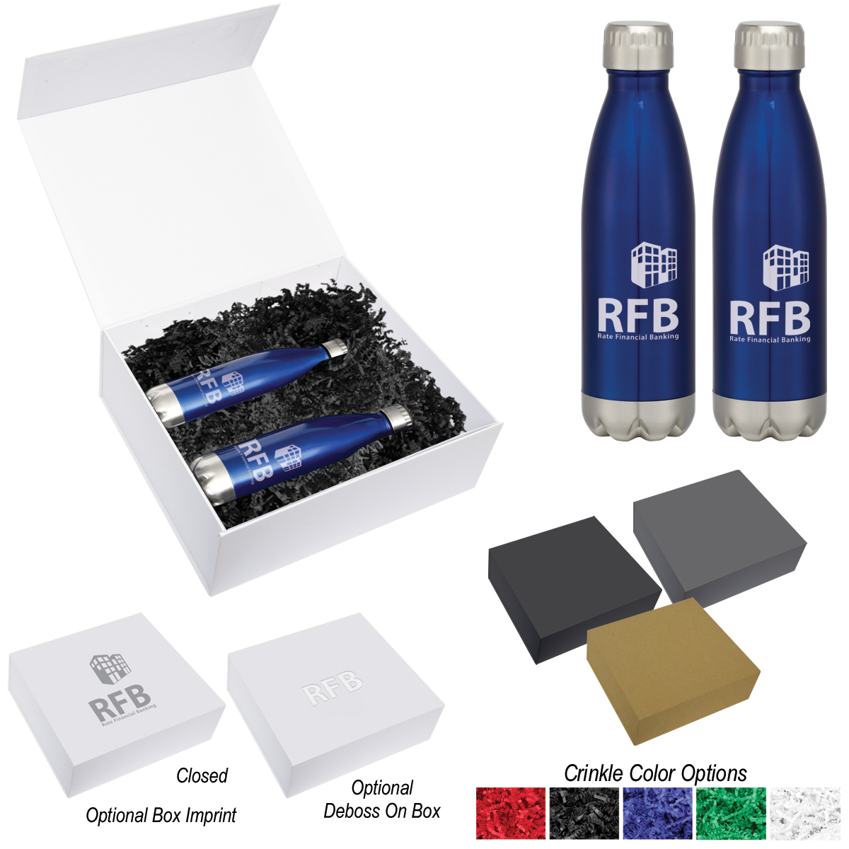 16 Oz. Swiggy Stainless Steel Bottle Gift Set 1