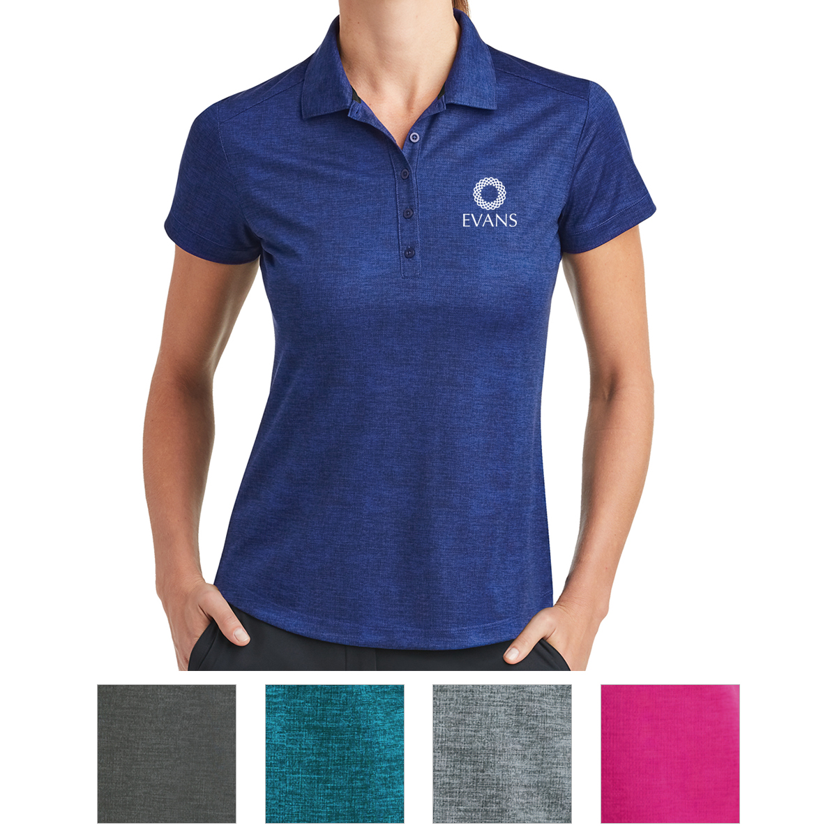 Nike Ladies Dri-fit Crosshatch Polo 1
