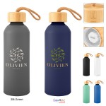25 Oz. Blaire Recycled Aluminum Bottle With Bamboo Lid 1 25 Oz. Blaire Recycled Aluminum Bottle With Bamboo Lid 1