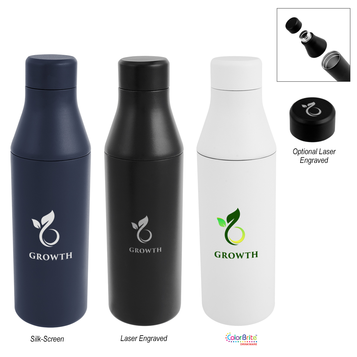 15 Oz. Branson Recycled Stainless Steel Bottle 1