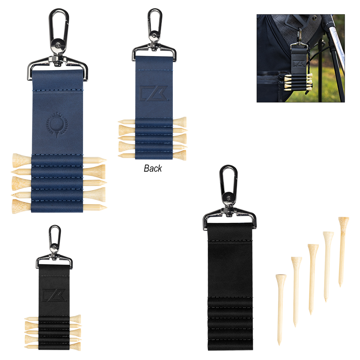 Cutter & Buck® Bamboo Recycled Golf Tee Set Keychain 1
