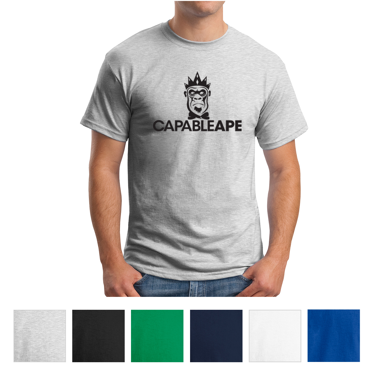 Hanes® - Ecosmart® 50/50 Cotton/poly T-shirt 1