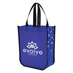 Star Struck Laminated Non-woven Tote Bag - 3683 BLU Silkscreen Star Struck Laminated Non-woven Tote Bag - 3683 BLU Silkscreen