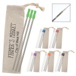3-pack Stainless Straw Kit With Cotton Pouch 1 3-pack Stainless Straw Kit With Cotton Pouch 1