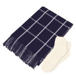 Charleston Throw & Fuzzy Socks Set - 95179 CHAWHTBLK Charleston Throw & Fuzzy Socks Set - 95179 CHAWHTBLK