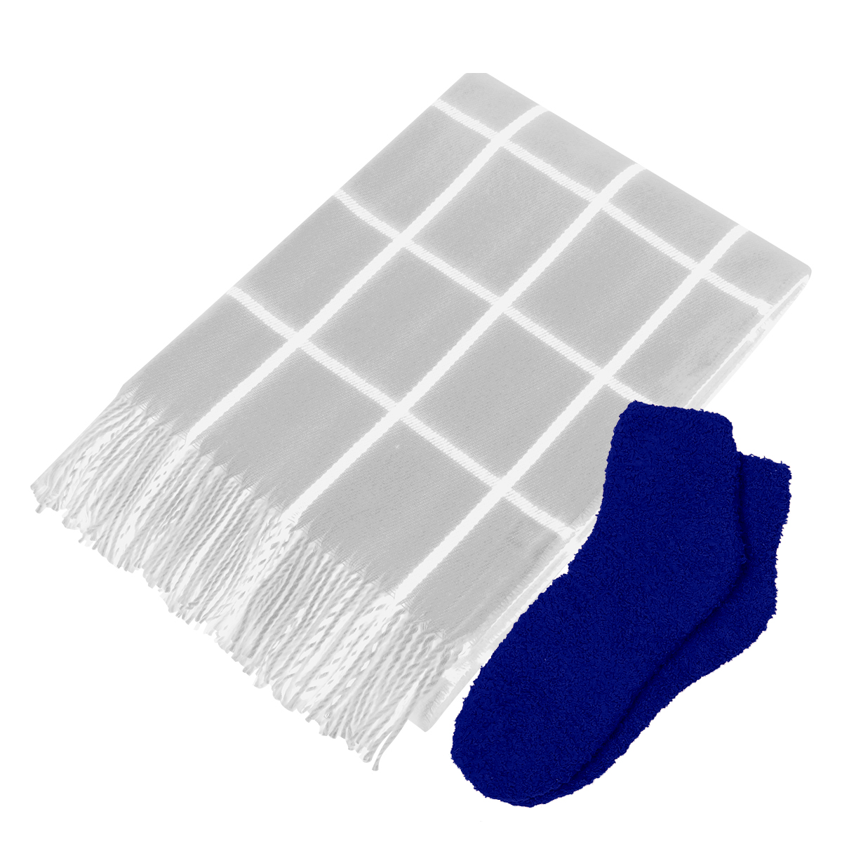 Charleston Throw & Fuzzy Socks Set 2