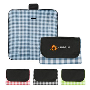 Gingham Roll-up Picnic Blanket 1 Gingham Roll-up Picnic Blanket 1